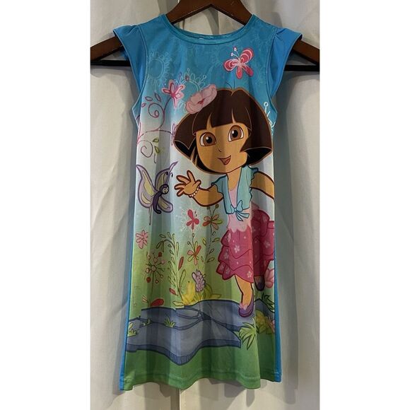 Dora The Explorer Nightgown‎ Blue Size 5T - Picture 1 of 6